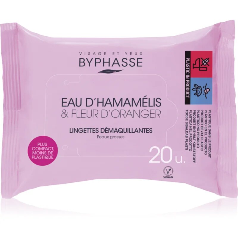 BYPHASSE Eau D Hamamelis кърпички за почистване на грим 20 бр.
