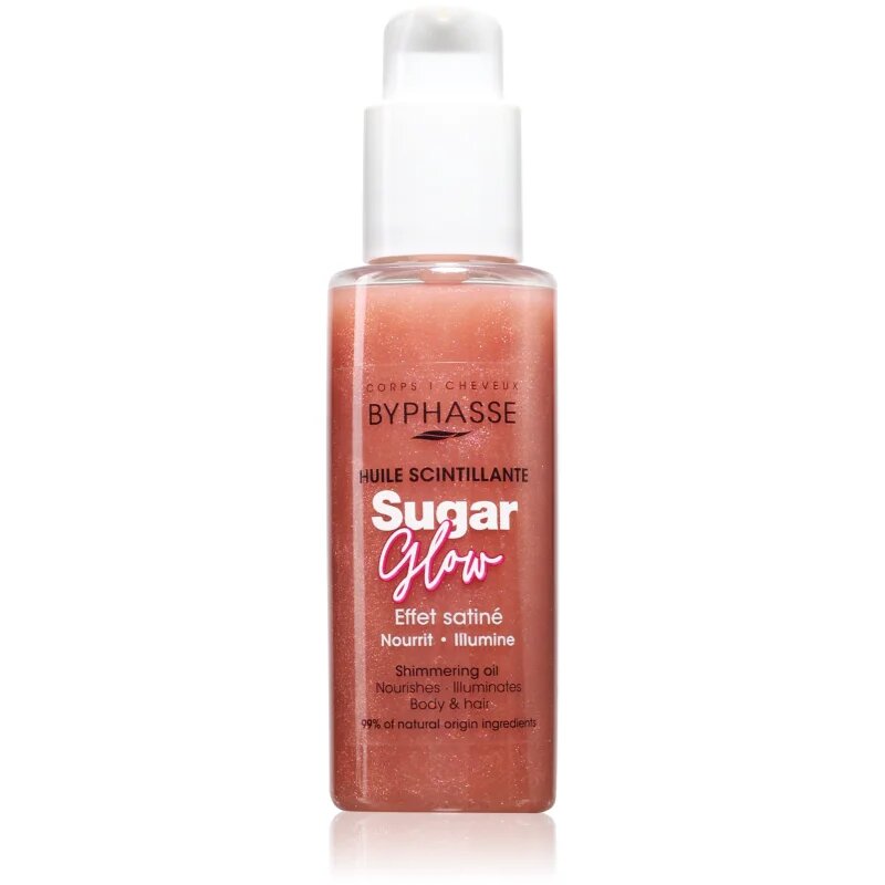 BYPHASSE Sugar Glow блестящо масло за тяло и коса 100 мл.