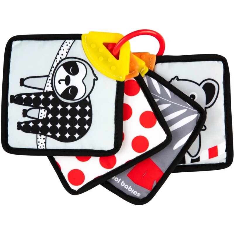 Canpol Babies BabiesBoo Sensory Cards with Teether въртяща се книжка с гризалка 1 бр.