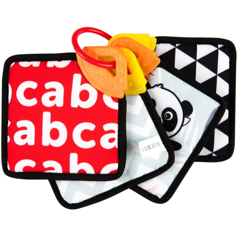 Canpol Babies BabiesBoo Sensory Cards with Teether въртяща се книжка с гризалка 1 бр.