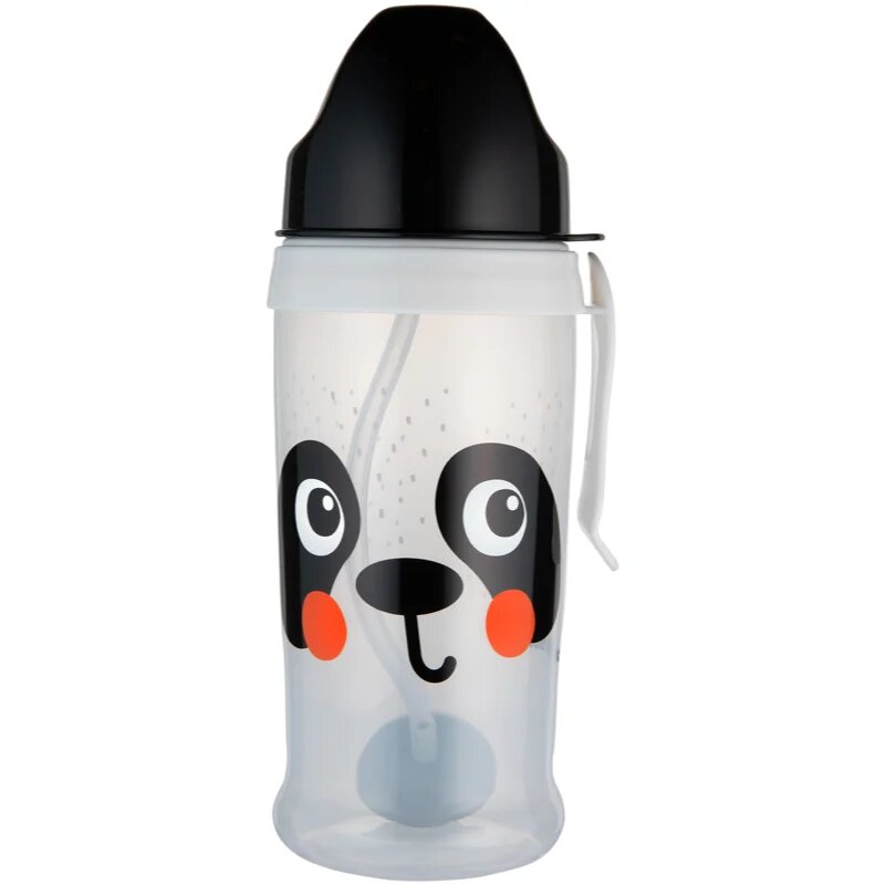 Canpol Babies BabiesBoo Sport Cup спортна бутилка със сламка с тежест Panda 1 бр.
