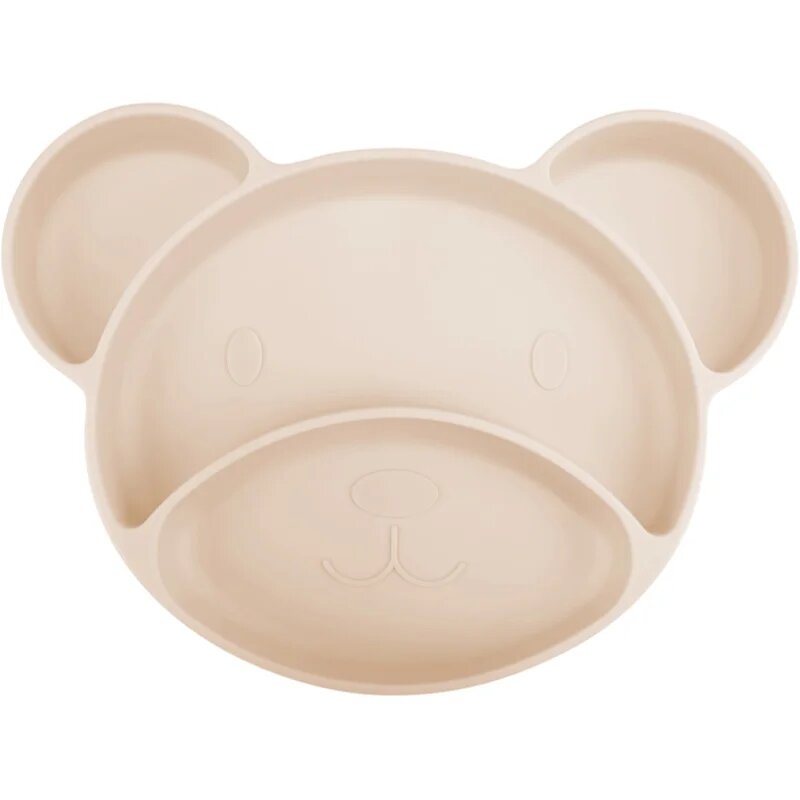 Canpol Babies Bear разделена чиния с вендуза Beige 1 бр.