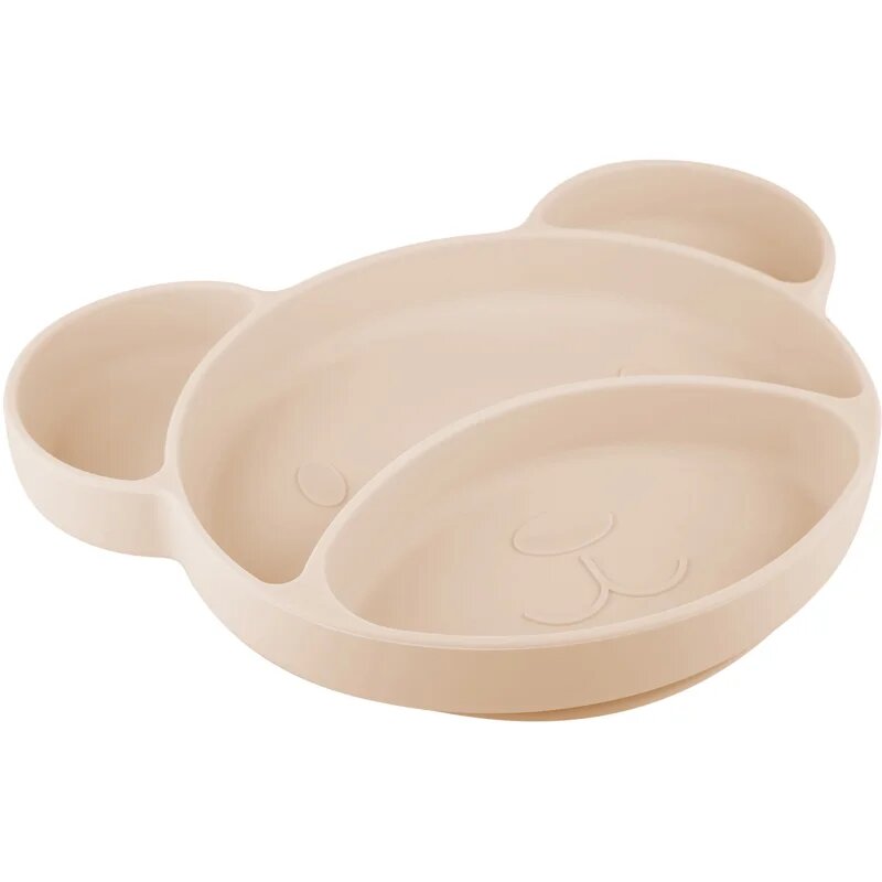 Canpol Babies Bear разделена чиния с вендуза Beige 1 бр.