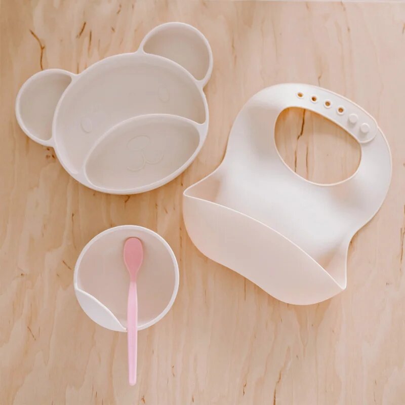 Canpol Babies Bear разделена чиния с вендуза Beige 1 бр.