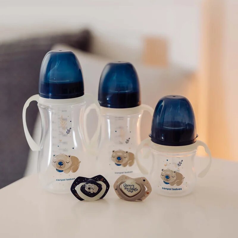 Canpol Babies EasyStart Sleepy Koala 300 ml бебешко шише 12 m+ Blue 1 бр.