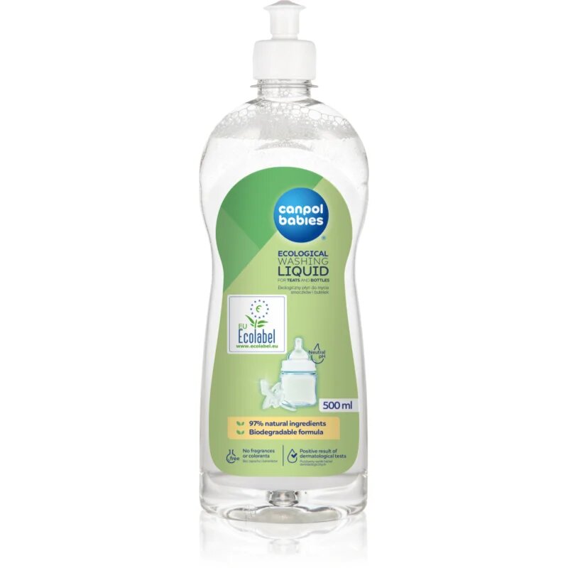 Canpol Babies Ecological Washing Liquid почистващ препарат за бебешки аксесоари 500 мл.