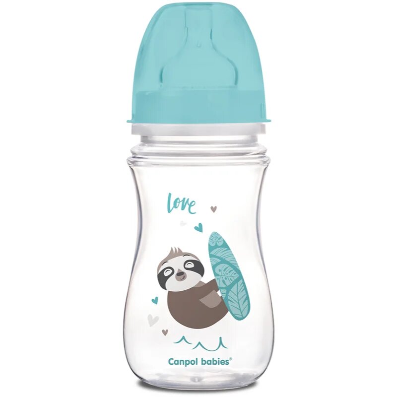 Canpol Babies Exotic Animals бебешко шише Blue 1 бр.