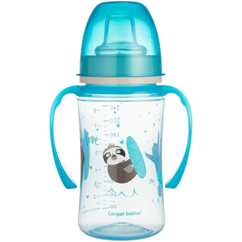 Canpol Babies Exotic Animals преходна чаша с дръжки 6+ m Blue 1 бр.