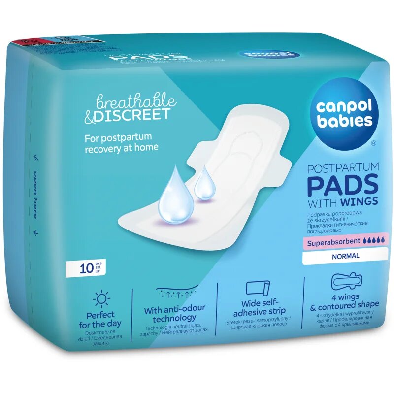 Canpol Babies Postpartum Pads With Wings дамски превръзки за след раждане дневен 10 бр.