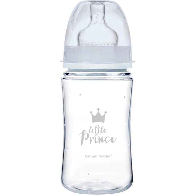 Canpol Babies Royal Baby бебешко шише 3m+ Blue 1 бр.