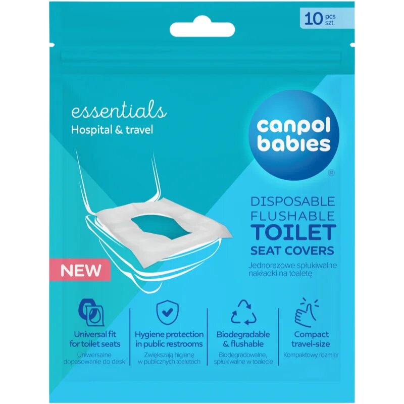 Canpol Babies Toilet Seat Covers хигиенична еднократна WC подложка 10 бр.