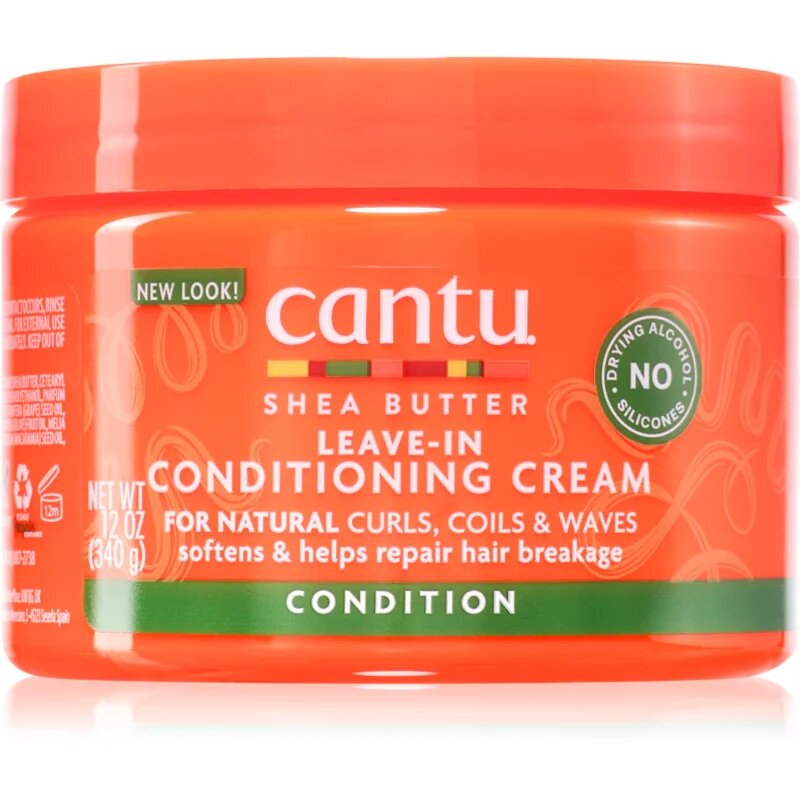 CANTU Shea Butter Leave-In Conditioning Cream балсам без отмиване за чуплива и къдрава коса 340 гр.