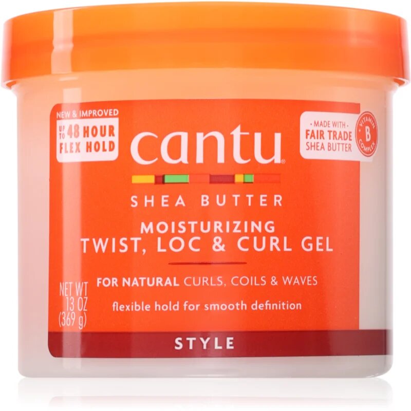 CANTU Shea Butter Moisturizing Twist Loc & Curl Gel стилизиращ крем за фиксиране и оформяне 370 гр.