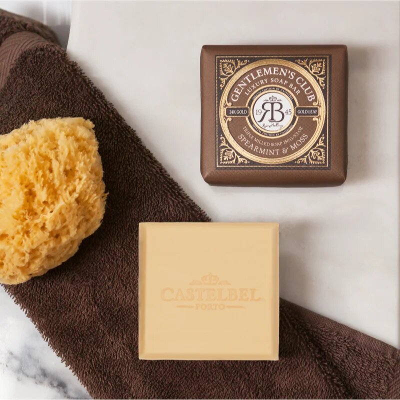 Castelbel Gentlemen's Club Spearmint & Moss луксозен твърд сапун с 24 каратово злато 150 гр.