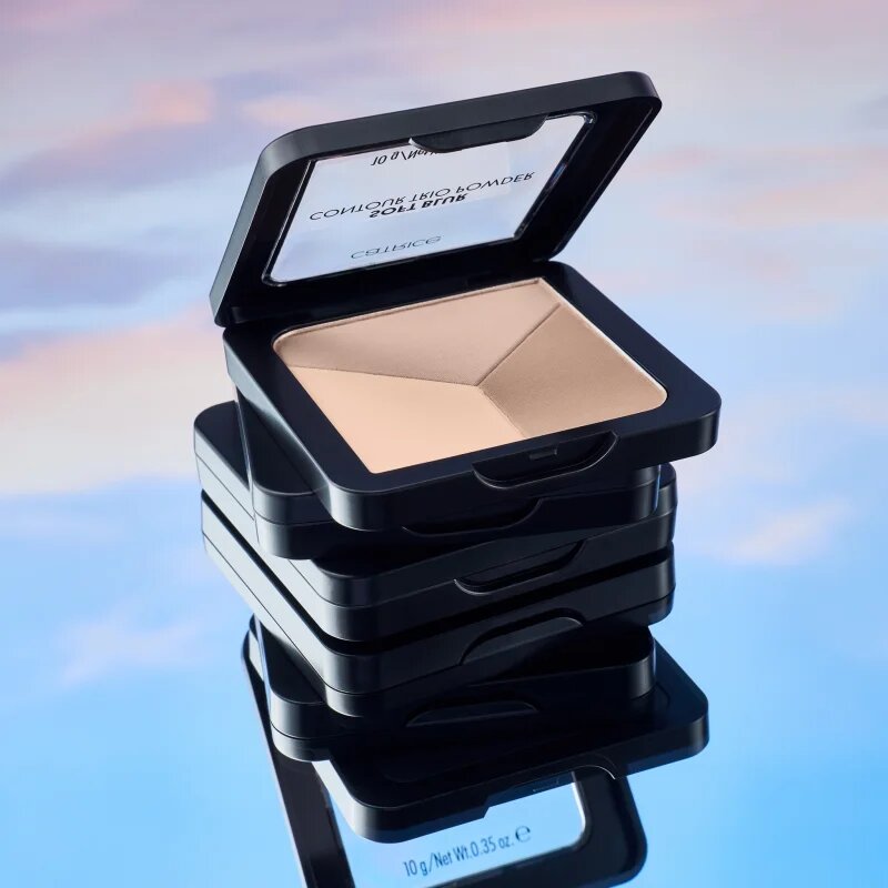 Catrice Soft Blur Contour Trio Powder контурираща палитра за лице с матиращ ефект цвят C020 Neutral Harmony 10 гр.