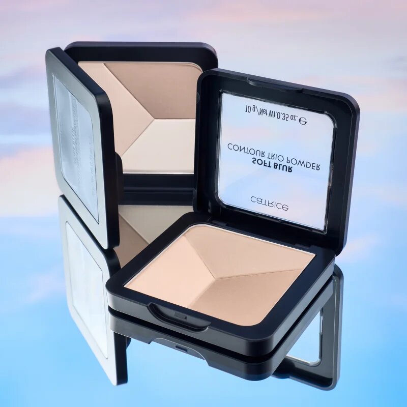 Catrice Soft Blur Contour Trio Powder контурираща палитра за лице с матиращ ефект цвят C020 Neutral Harmony 10 гр.