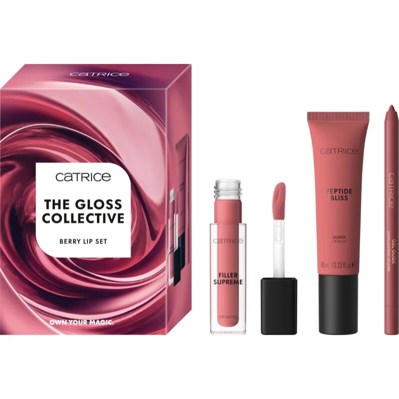 Catrice The Gloss Collective Berry Lip Set комплект за устни цвят 01 Gloss The Line!