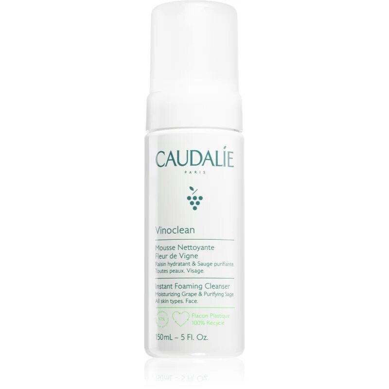 Caudalie Vinoclean почистваща пяна за всички типове кожа на лицето 150 мл.