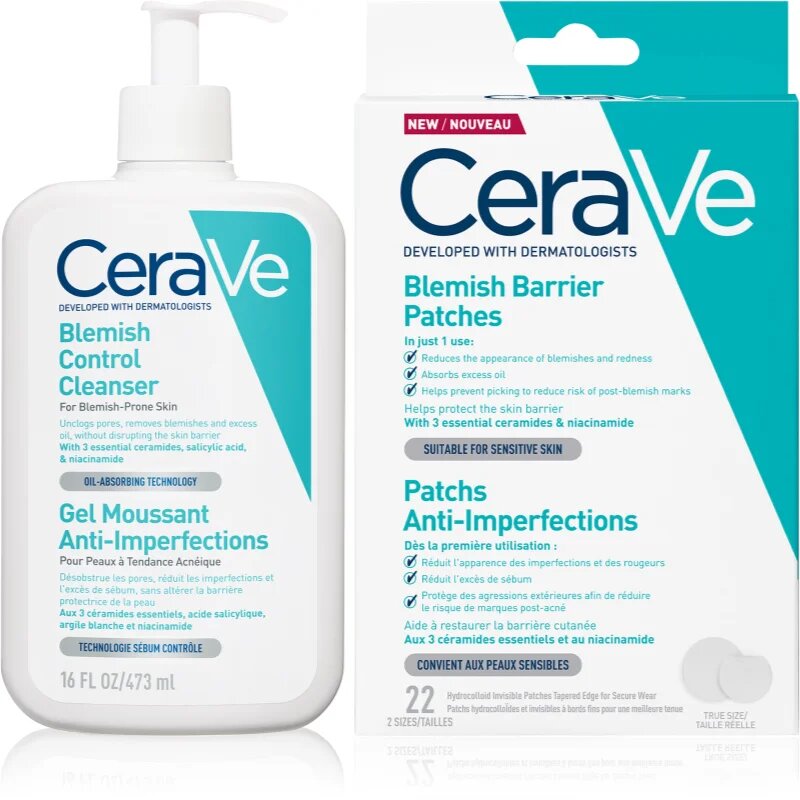 CeraVe Cleansers Blemish Control Cleanser комплект за проблемна кожа акне