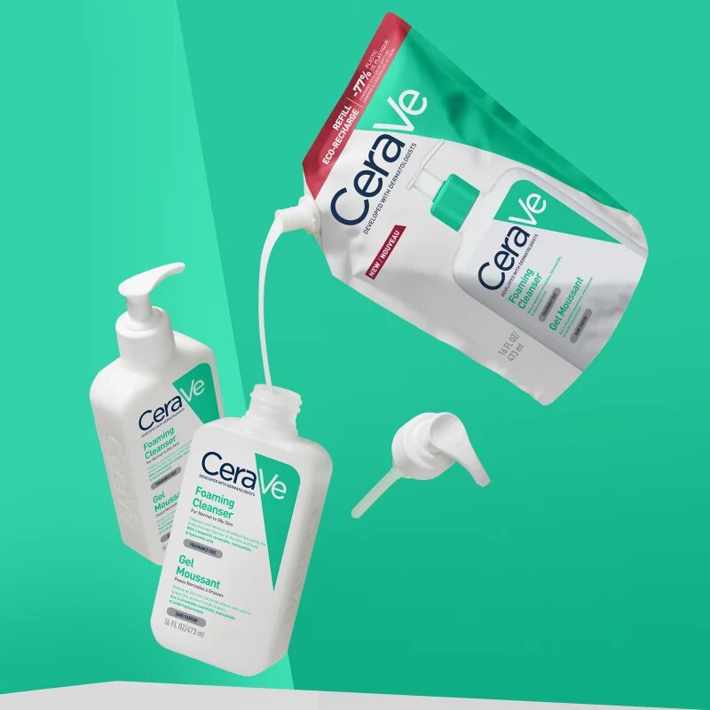 CeraVe Cleansers Foaming Cleanser комплект за нормална към мазна кожа