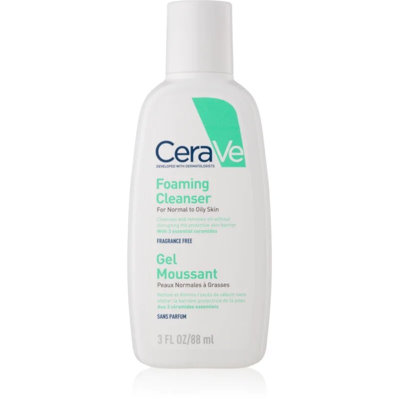 CeraVe Cleansers пенлив почистващ гел за нормална към мазна кожа 88 мл.