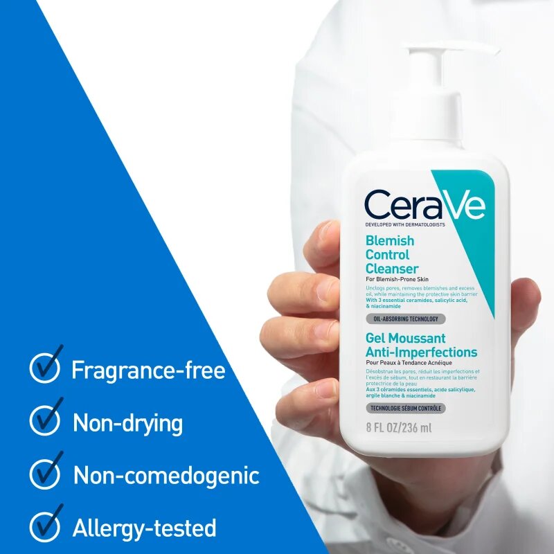 CeraVe Control Cleanser & Retinol Serum Duo цялостна грижа против несъвършенствата на акнозна кожа