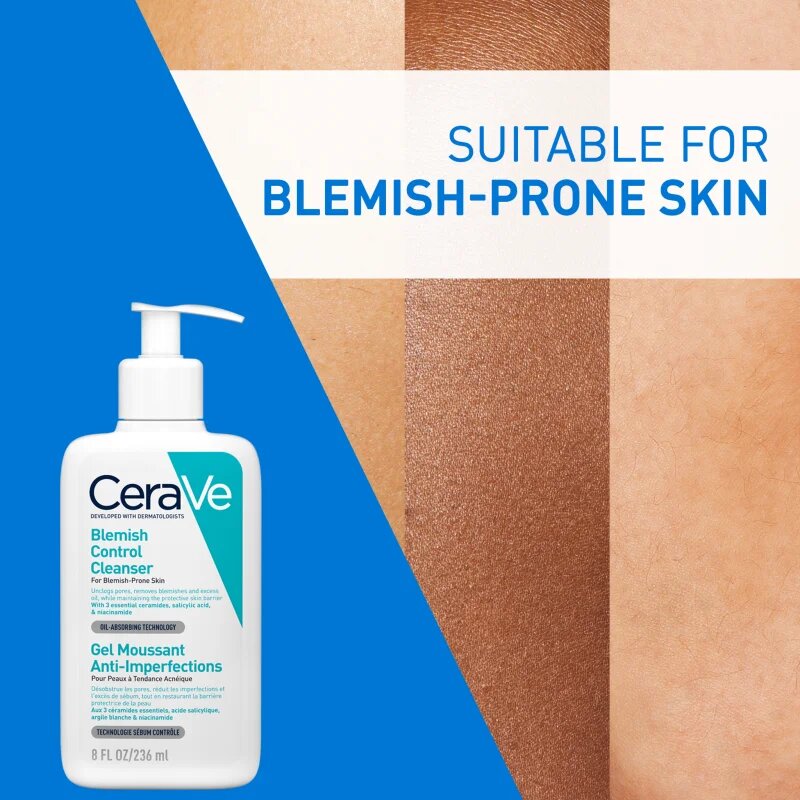 CeraVe Control Cleanser & Retinol Serum Duo цялостна грижа против несъвършенствата на акнозна кожа