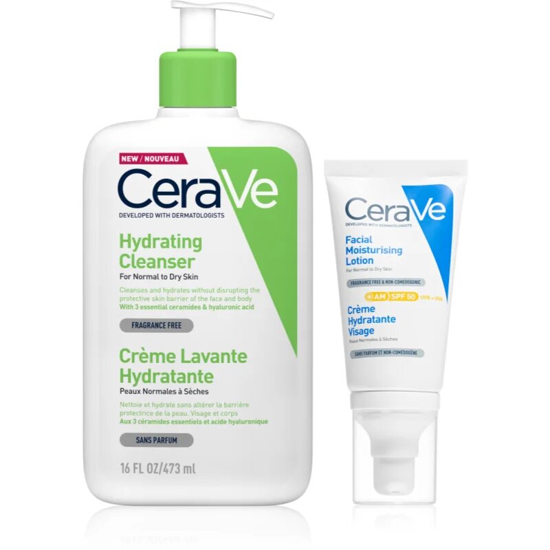 CeraVe Hydrating Cleanser комплект за хидратиране и изпъване на кожата