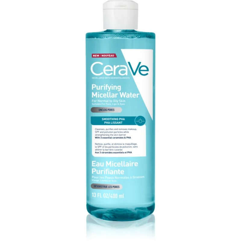 CeraVe Micellar Water Purifying почистваща мицеларна вода за нормална към мазна кожа 400 мл.