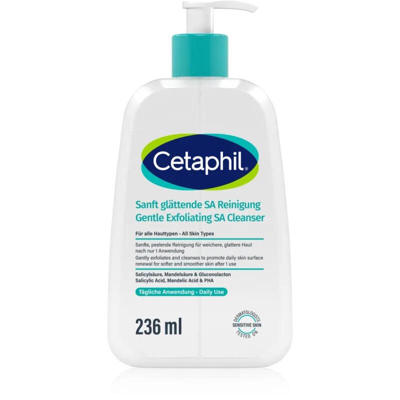 Cetaphil Gentle Exfoliating SA Cleanser деликатен ексфолиращ гел за всички типове кожа на лицето 236 мл.