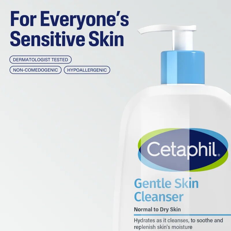 Cetaphil Gentle Skin Cleanser почистващо мляко за чувствителна и суха кожа 473 мл.