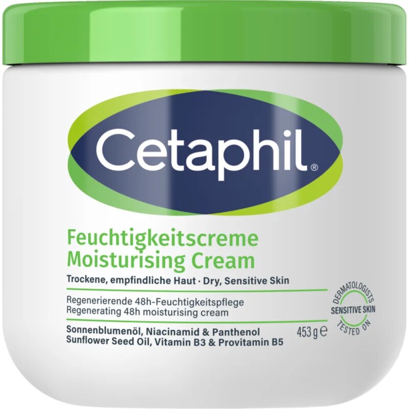 Cetaphil Moisturizing Cream хидратиращ крем за суха и чувствителна кожа 453 гр.