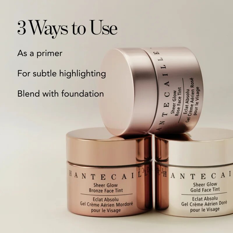 Chantecaille Sheer Glow Face Tint тониращ гел за освежаване и изглаждане на кожата Gold 30 гр.