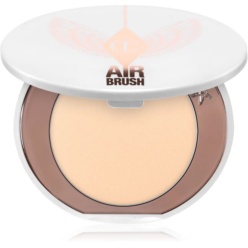 Charlotte Tilbury Airbrush Brightening Flawless Finish озаряваща компактна пудра малка опаковка цвят Tan-Deep 3.4 гр.