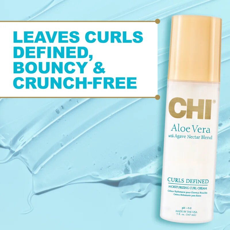 CHI Aloe Vera Moisturizing Curl Cream спрей без отмиване за чуплива и къдрава коса 147 мл.