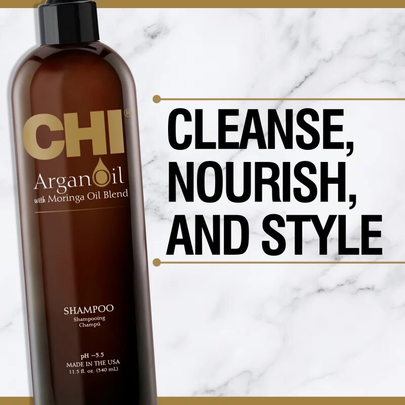 CHI Argan Oil Shampoo подхранващ шампоан за суха и увредена коса 340 мл.