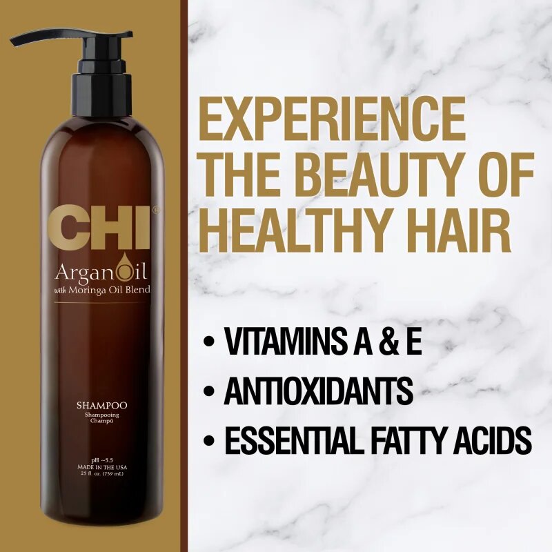 CHI Argan Oil Shampoo подхранващ шампоан за суха и увредена коса 739 мл.