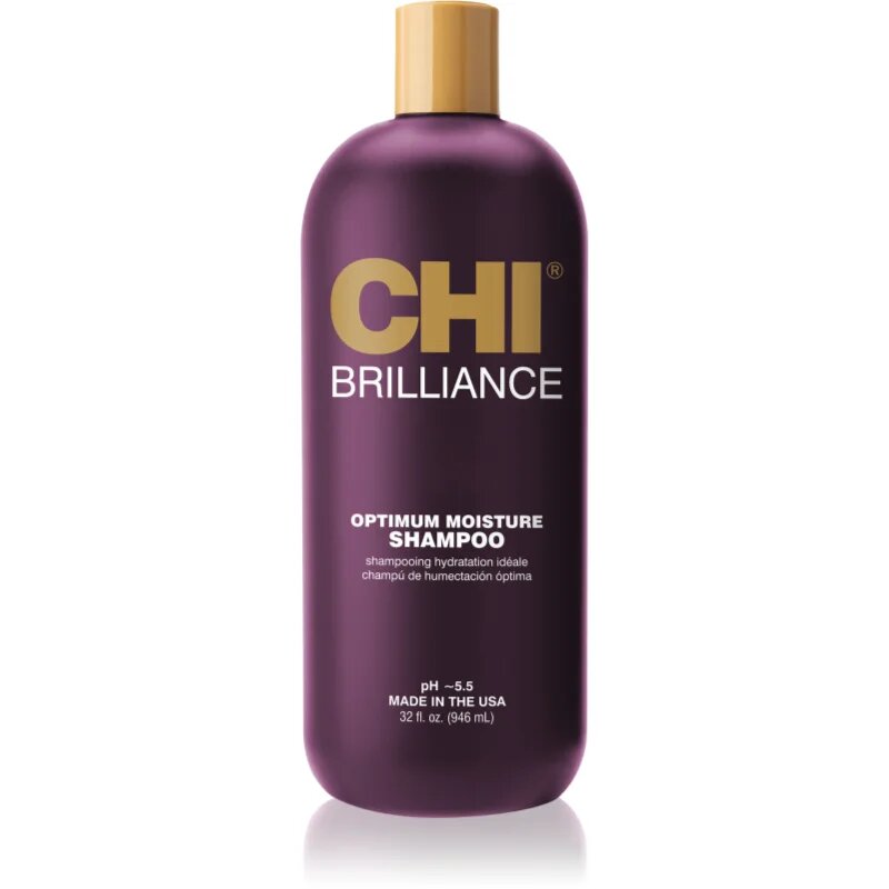 CHI Brilliance Optimum Moisture Shampoo хидратиращ шампоан за блясък и мекота на косата 355 мл.
