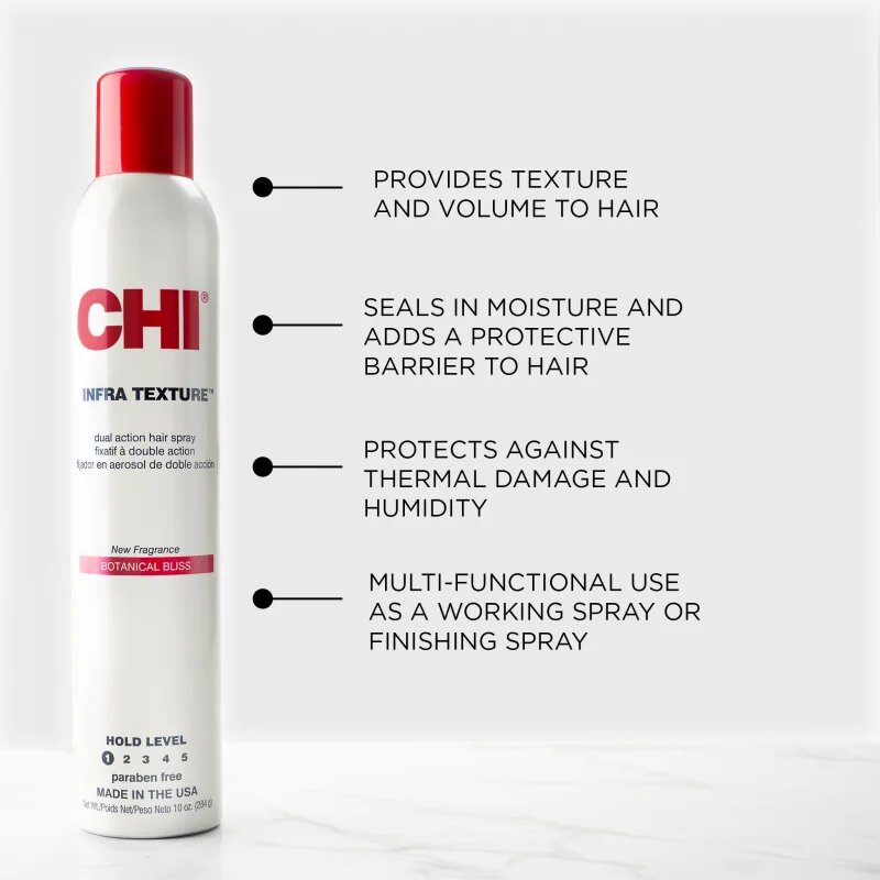 CHI Infra Botanical Bliss Texture Hair Spray спрей за коса за топлинно третиране на косата 284 гр.