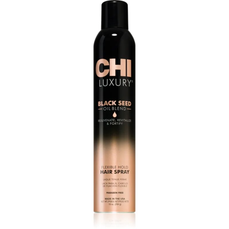 CHI Luxury Black Seed Oil Flexible Hold Hairspray лак за коса за гъвкава фиксация 284 мл.