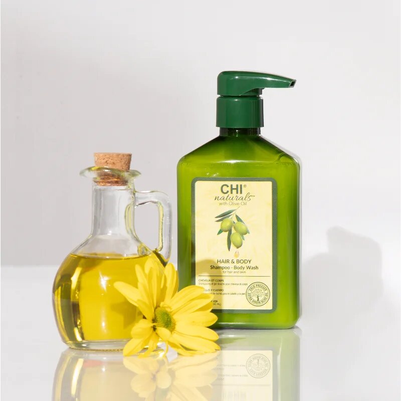 CHI Olive Naturals Hair & Body Shampoo шампоан и душ гел с маслинено олио 2в1 340 мл.