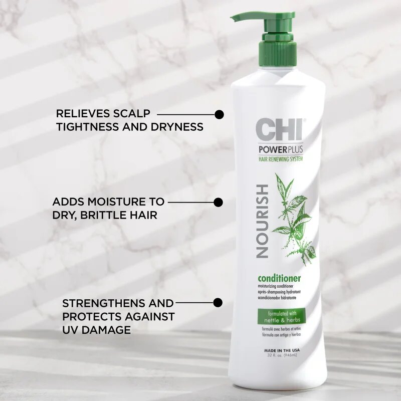 CHI Power Plus Nourish Conditioner подхранващ балсам за възобновяване на скалпа 946 мл.
