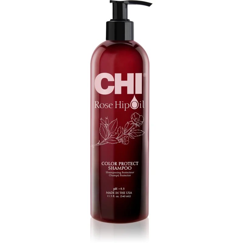 CHI Rose Hip Oil Shampoo шампоан за боядисана коса 340 мл.
