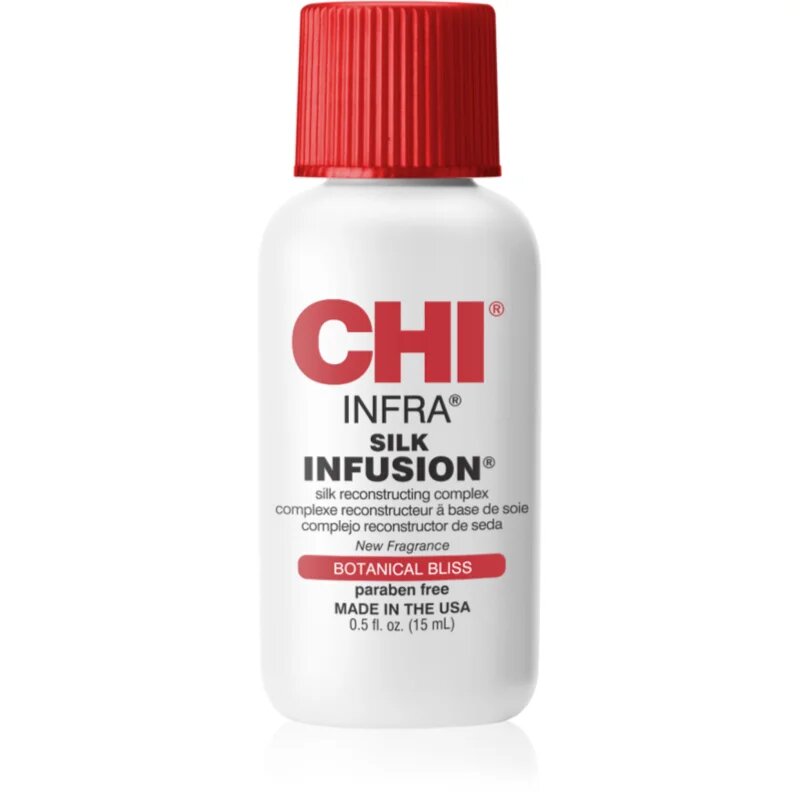 CHI Silk Infusion Botanical Bliss подсилващ и регенериращ серум за коса с коприна 15 мл.