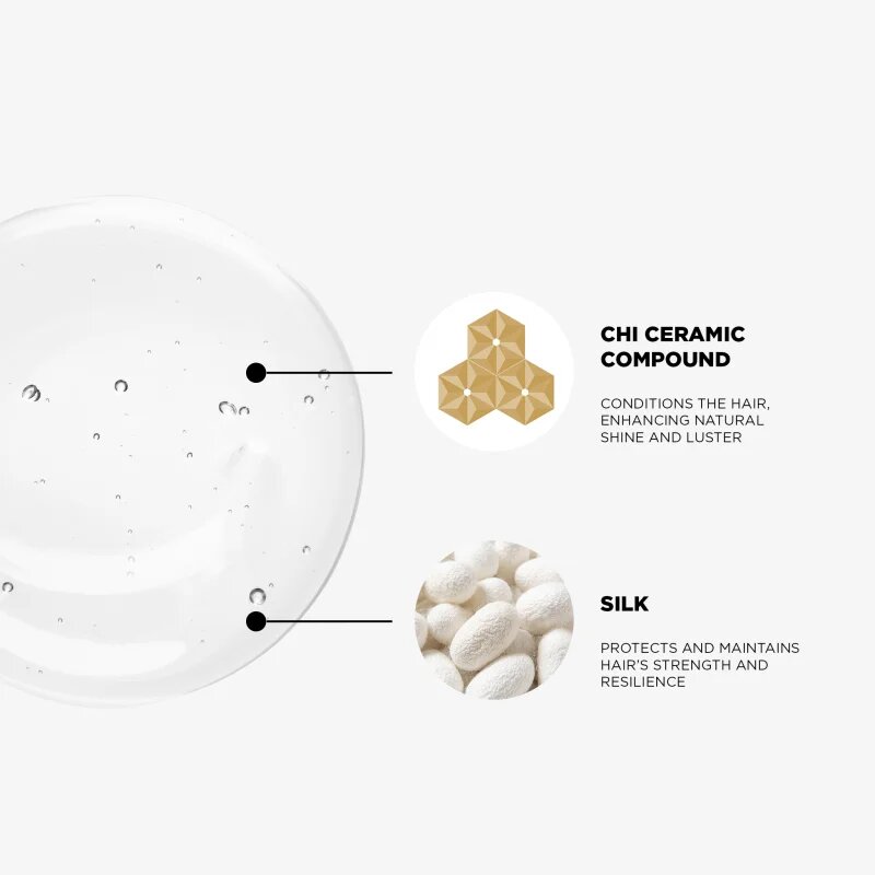 CHI Silk Infusion Botanical Bliss подсилващ и регенериращ серум за коса с коприна 177 мл.