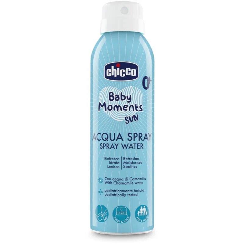 Chicco Baby Moments Acqua Spray освежаващ спрей за деца 0m+ 150 мл.