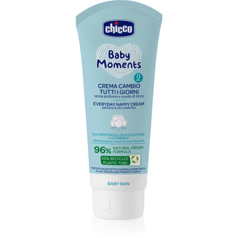 Chicco Baby Moments Everyday Nappy Cream крем за всекидневна грижа за дупето без парфюм 100 мл.