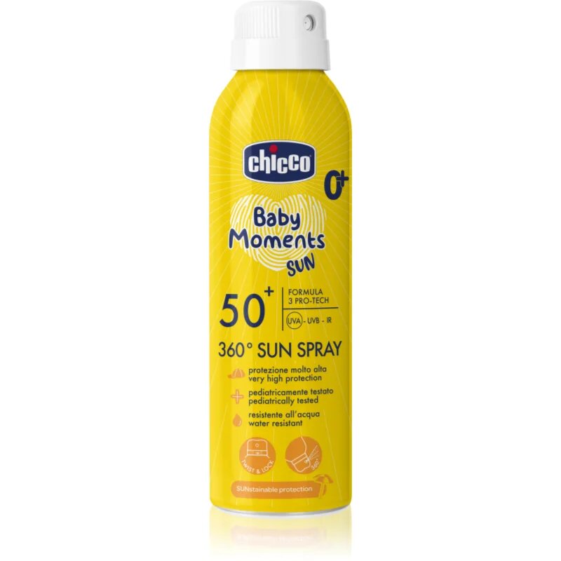 Chicco Baby Moments Sun защитен спрей за деца 0 m+ 150 мл.