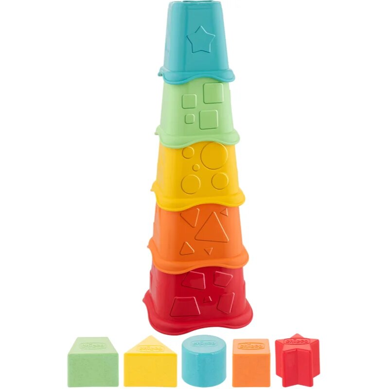 Chicco Eco+ 2in1 Stacking Cups чашки за редене 6-36 m 10 бр.