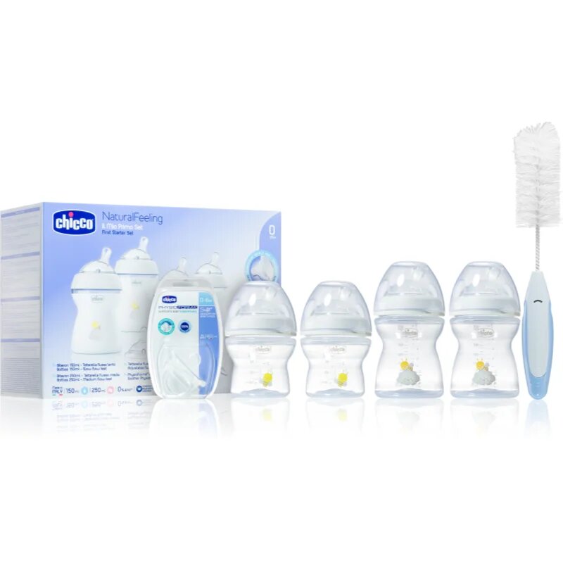 Chicco Natural Feeling First Starter Set подаръчен комплект за бебета 0 m+